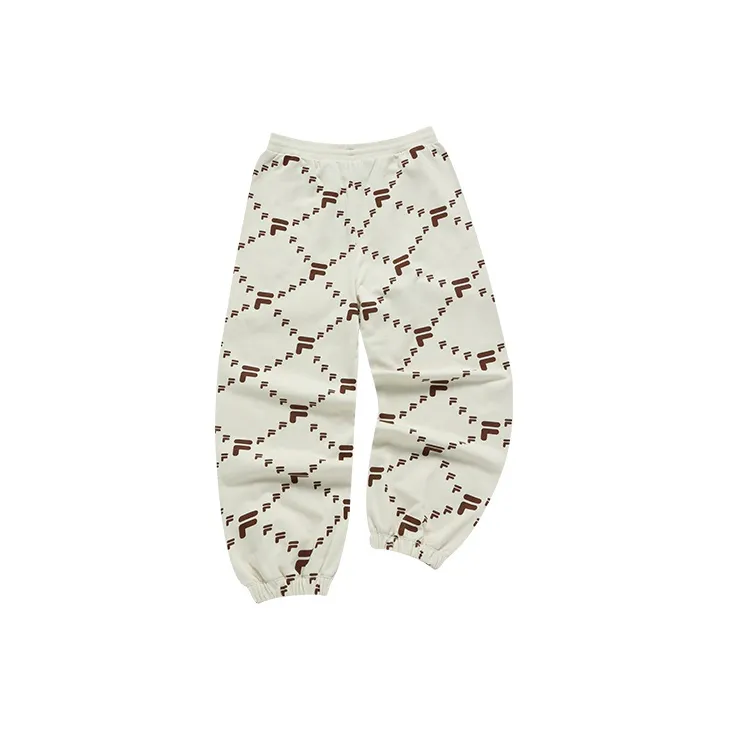 FILA FUSION TOKYO STUDIO Knitted Sweatpants Women's Antique White Imitation-1