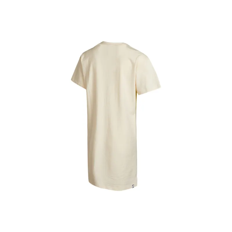 PUMA Short Sleeved Dresses Women's Ecru-1