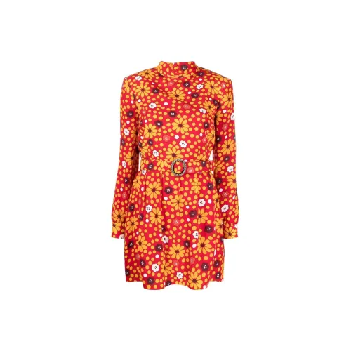 SAINT LAURENT Long-Sleeved Dresses Women's Orange