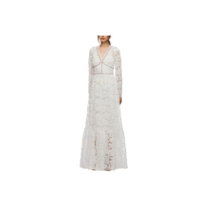 Self portrait Long Sleeved Dresses Women's White-2