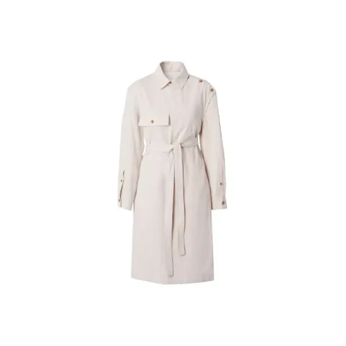 Burberry Long-Sleeved Dresses Women's Light Brown