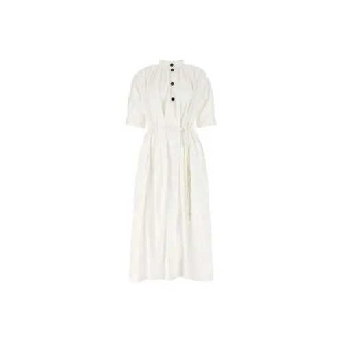 JIL SANDER Short-Sleeved Dresses Women's White