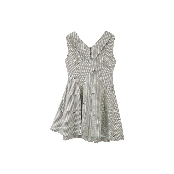 LULUALWAYS A-Line Skirt Dress Green-1