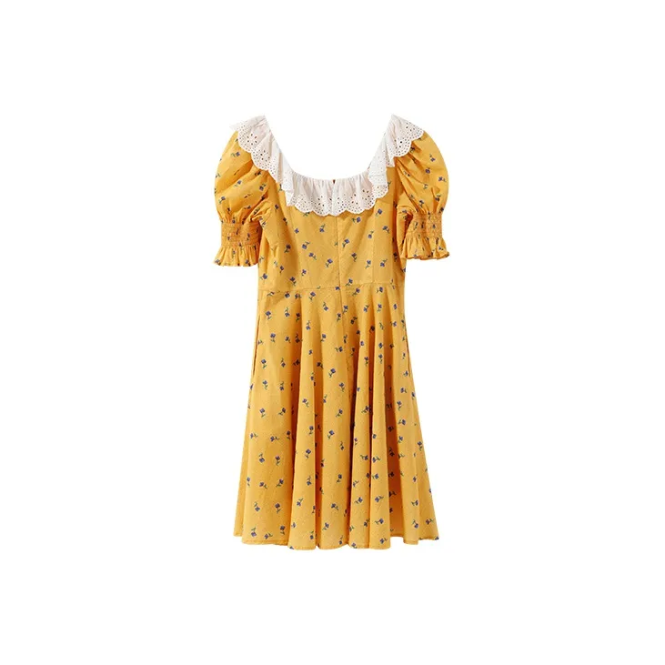 YUMOMO STAR Dress Bright Orange-Yellow-1