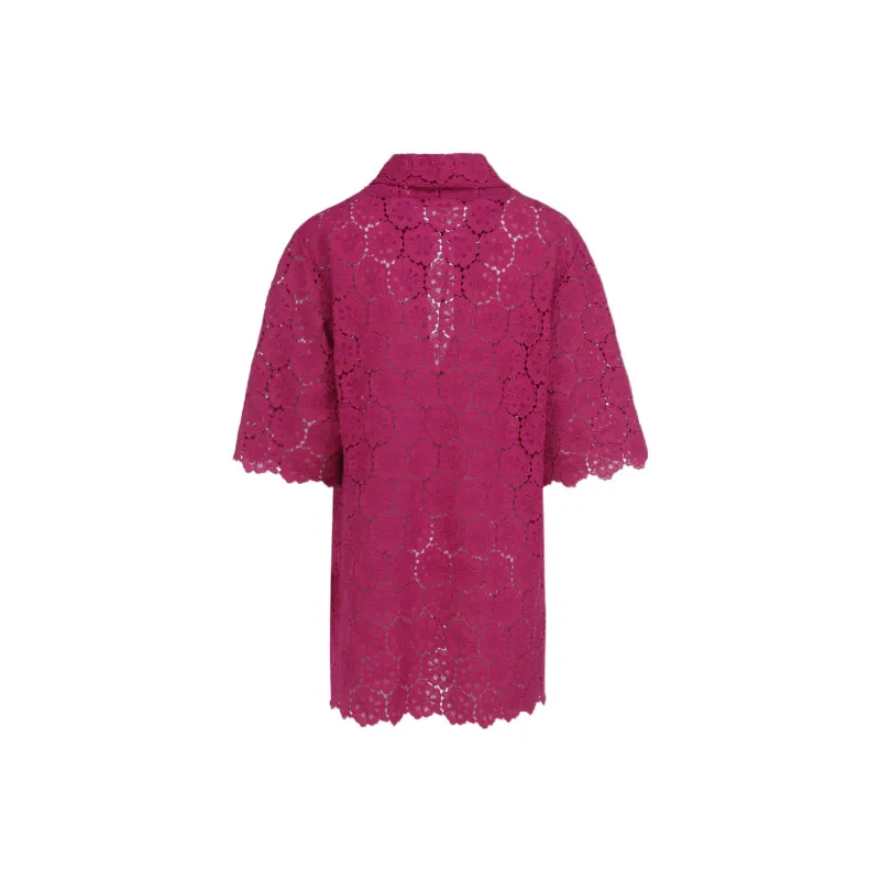 Valentino Short-Sleeved Dresses Women's Fuchsia-1