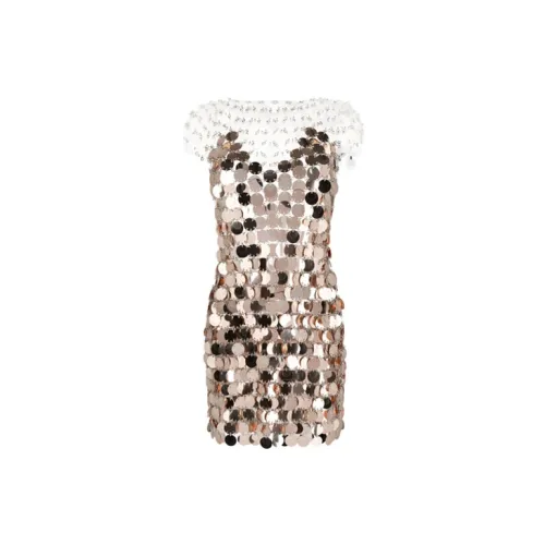 Paco Rabanne Sleeveless Dresses Women's Gold