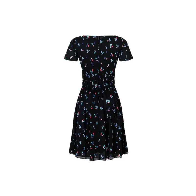 EMPORIO ARMANI SS22 Short Sleeved Dress Women's Black-1