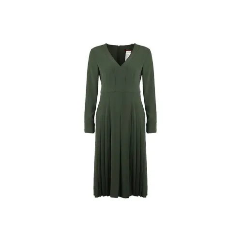 MaxMara Studio Long-Sleeved Dresses Women's Green