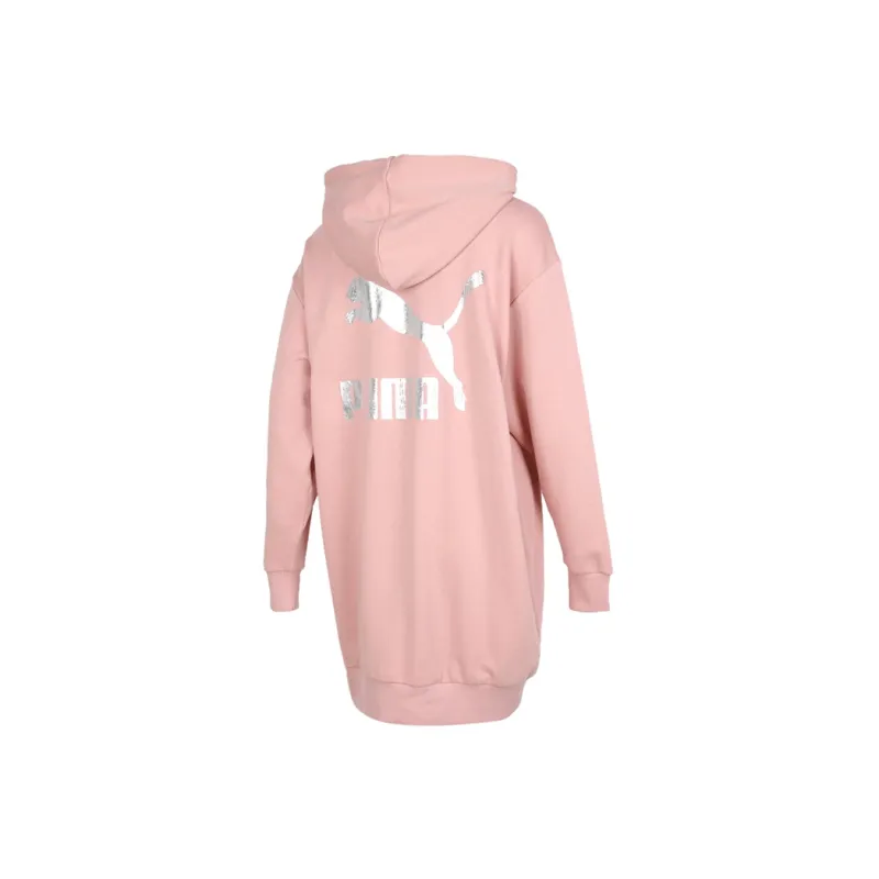 PUMA Long Sleeved Dresses Women's Pink-1