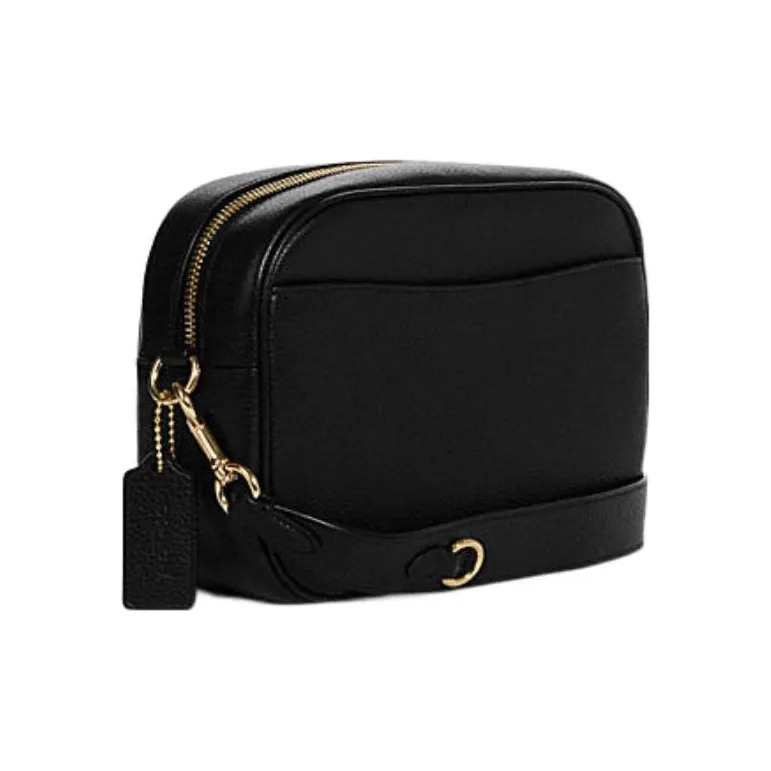 COACH Jamie Pebbled Leather Camera Bag Shoulder Bag Crossbody Bag Women's Black-2