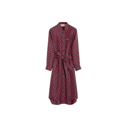 Lanvin Long-Sleeved Dresses Women's Red