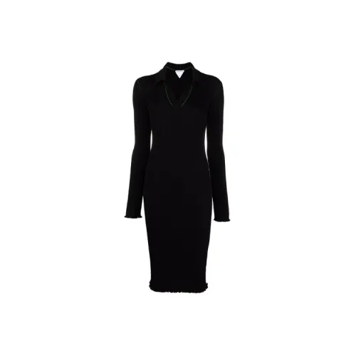 Bottega Veneta Long-Sleeved Dresses Women's Black