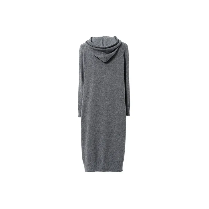 SOON FLOWER Long Sleeved Dresses Women's Gray-1