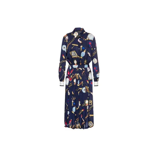 MOSCHINO Long-Sleeved Dresses Women's Navy Blue