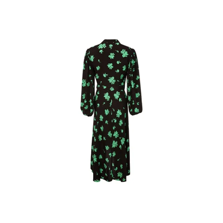 GANNI Printed Crepe Mini Dress 'Phantom'-5