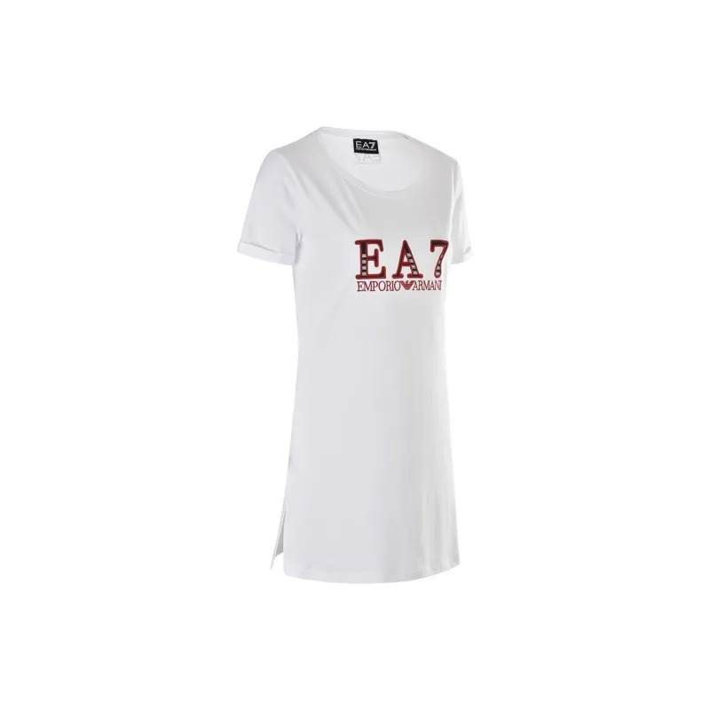 EMPORIO ARMANI EA7 Short Sleeved Dresses Women's White-2