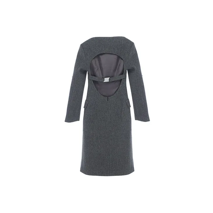 WE11DONE Long Sleeved Dresses Women's Gray-1