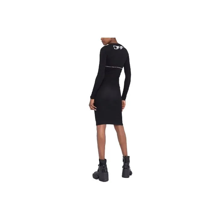 OFF-WHITE FW21 Long-Sleeved Dresses Women's Black-1