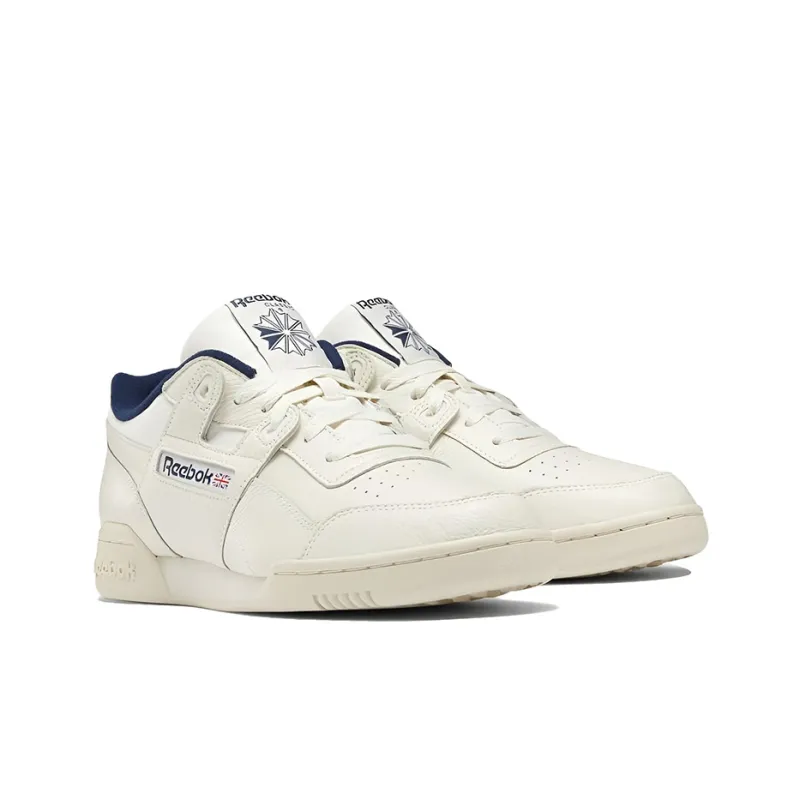 Reebok Workout Plus Slip-Resistant Balance Wear-Resistant Low-Top Skateboard Shoes Ecru-2