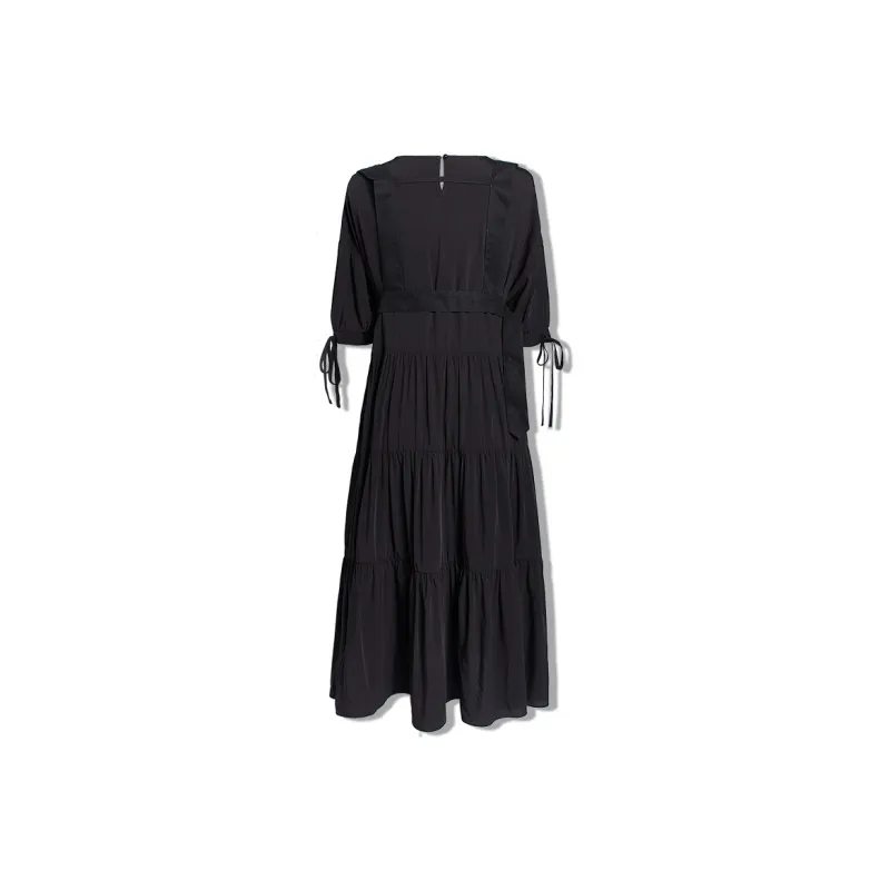EPTISON WOMAN SS22 A Line Skirt Dress Black-1