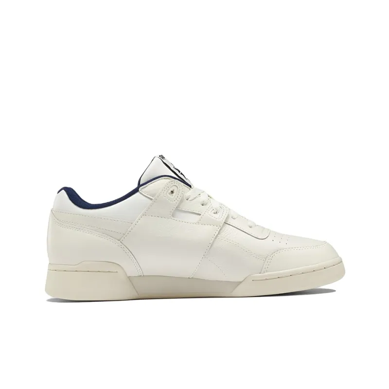 Reebok Workout Plus Slip-Resistant Balance Wear-Resistant Low-Top Skateboard Shoes Ecru-1