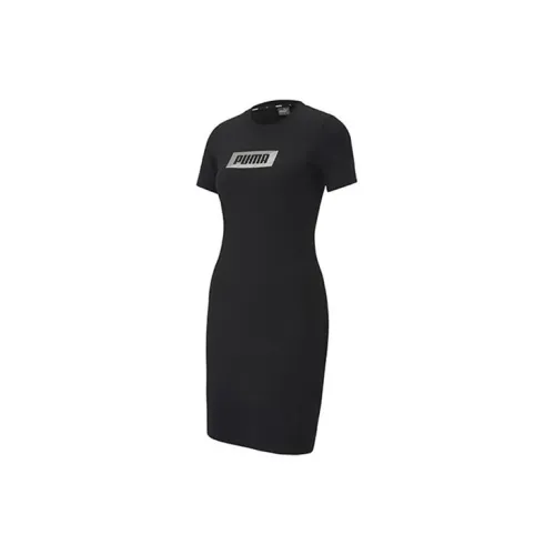 PUMA Short-Sleeved Dresses Women's Black