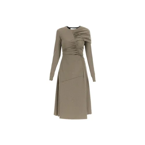 Marine Serre Long-Sleeved Dresses Women's Green