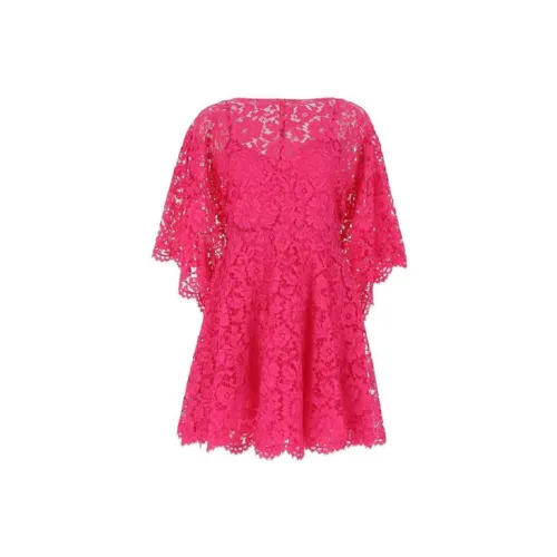 Valentino Long-Sleeved Dresses Women's Rose Red