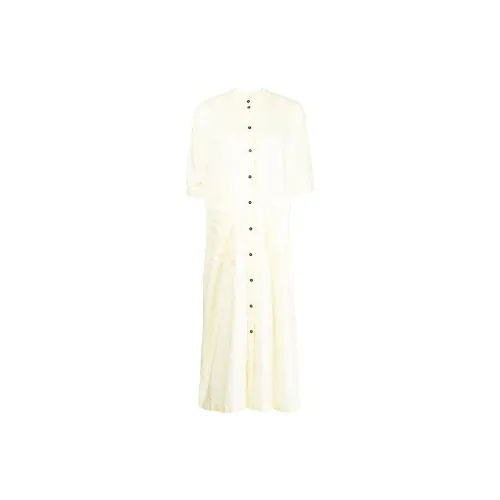 JIL SANDER Short-Sleeved Dresses Women's Light Yellow