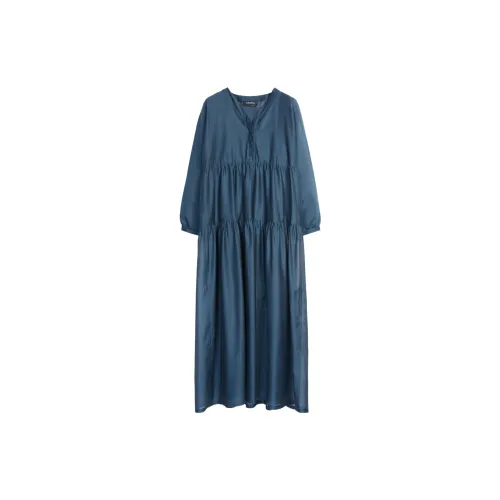 'S MAX MARA Long-Sleeved Dresses Women's Royal Blue