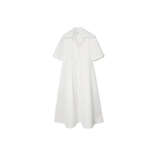 JIL SANDER Short-Sleeved Dresses Women's White