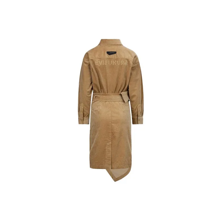 EVISU Long Sleeved Dress Women's Camel-1