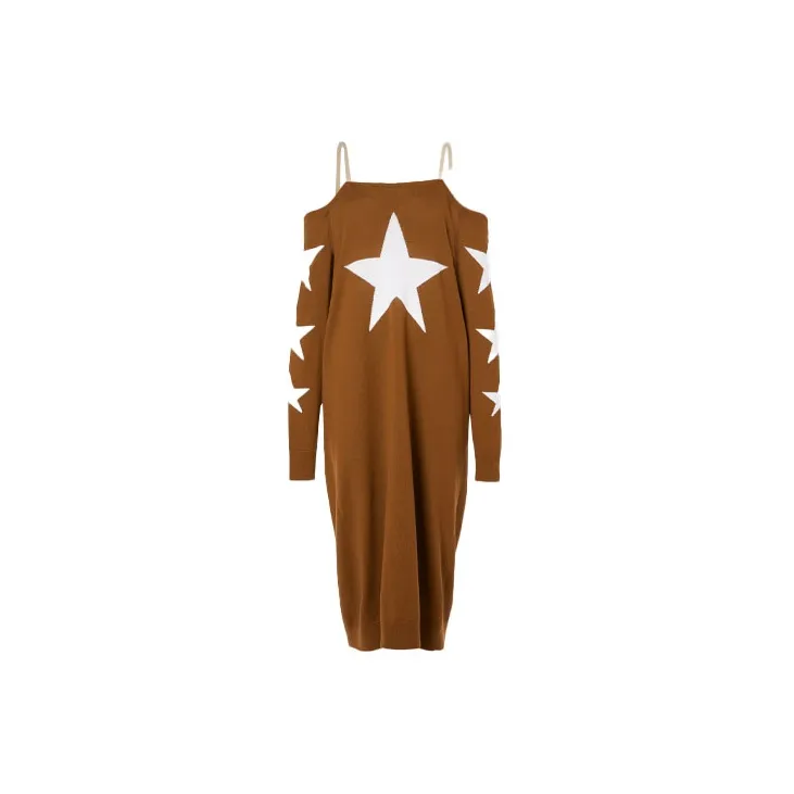 Burberry Long Sleeved Dresses Women's Russet-1