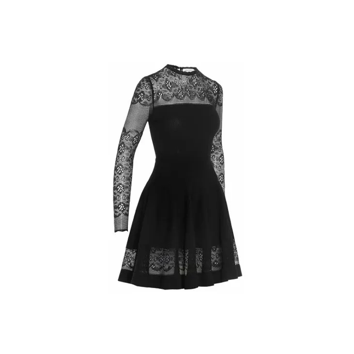 Alexander McQueen Long Sleeved Dress Women's Black-2