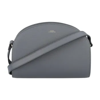 A.P.C Cow Leather Shoulder Bag, Crossbody Bag Women's Gray
