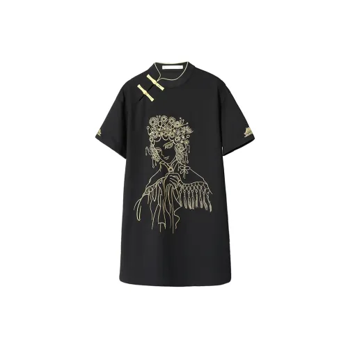 JK&JS Short-Sleeved Dresses Women's Black