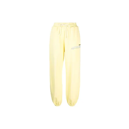 MSGM Knitted Sweatpants Women's Yellow