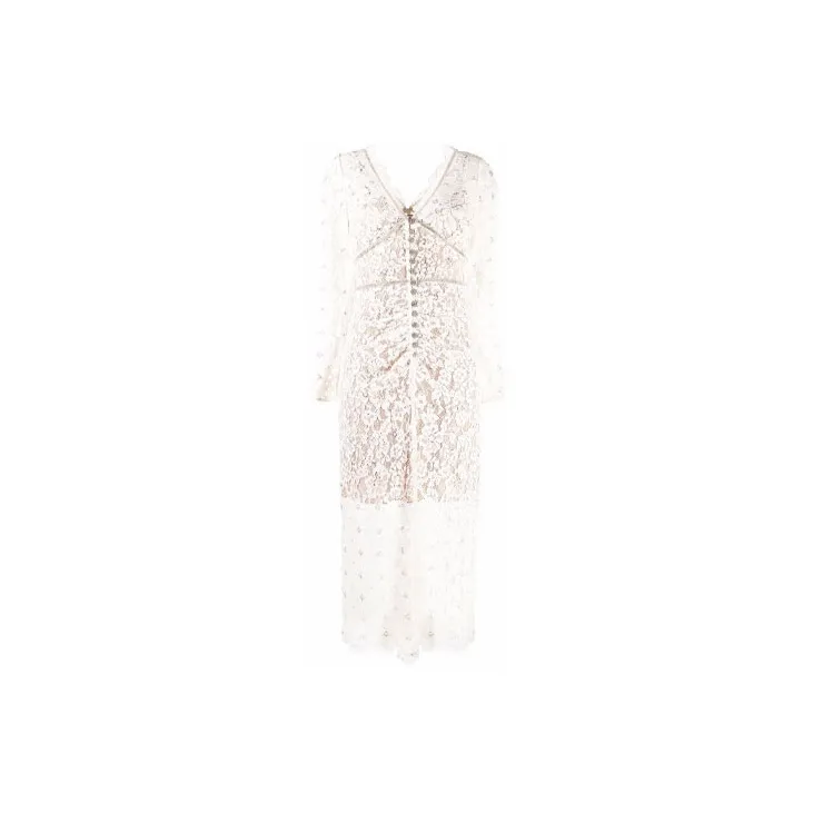 Self-portrait Long-Sleeved Dresses Women's White-1