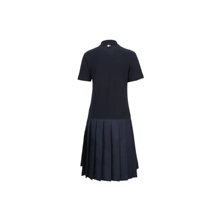 THOM BROWNE· Short Sleeved Dress Women's Black-1