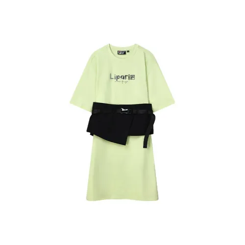 FILA Short-Sleeved Dresses Women's Fluorescent Lime Green