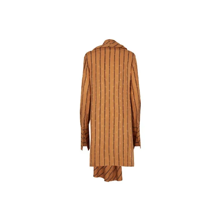 FENDI Karligraphy Striped Silk Dress-1