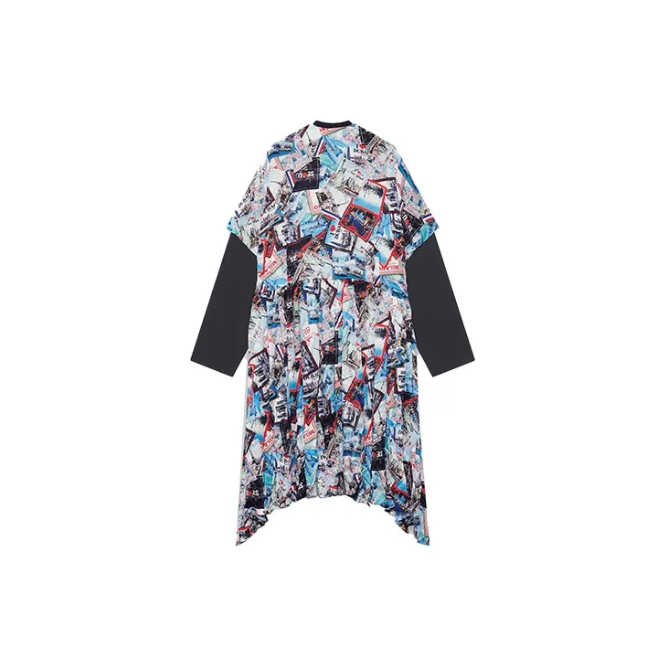 Balenciaga Long-Sleeved Dresses Women's Gray-1