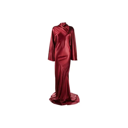 RICK OWENS Long-Sleeved Dresses Women's Burgundy