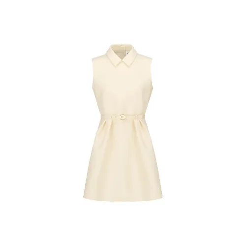 DIOR Quarterly New Products Sleeveless Dresses Women's Off White