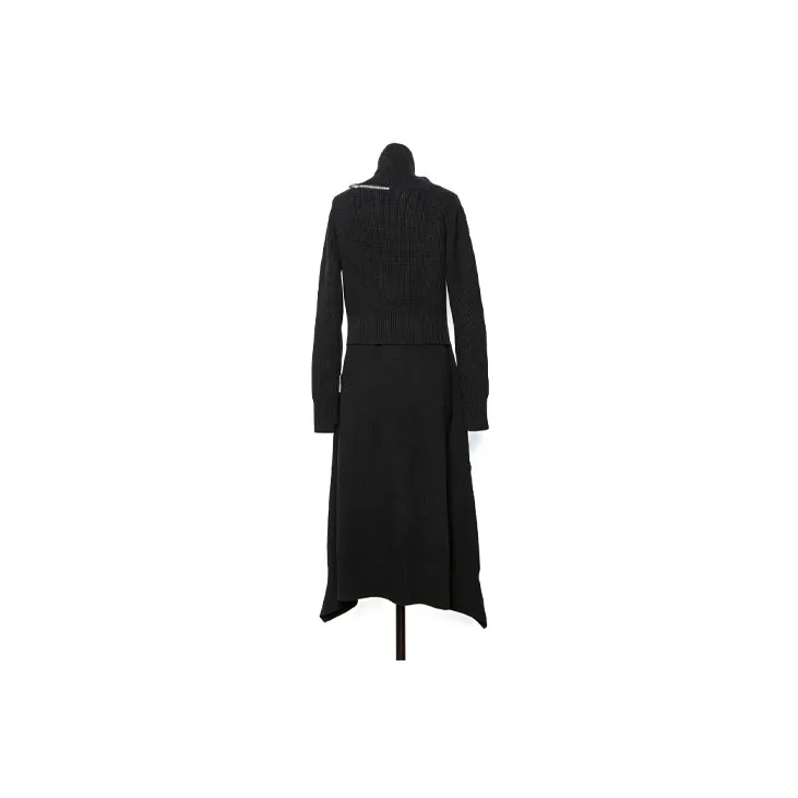 Sacai Long-Sleeved Dresses Women's Black-1