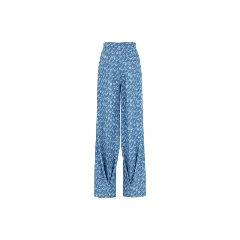 FENDI SS22 Casual Pants Women's Light Blue-1