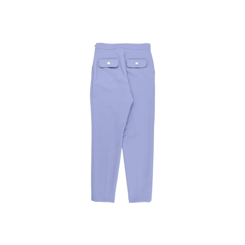 Elisabetta Franchi SS22 Straight Casual Pants Women's Purple-1