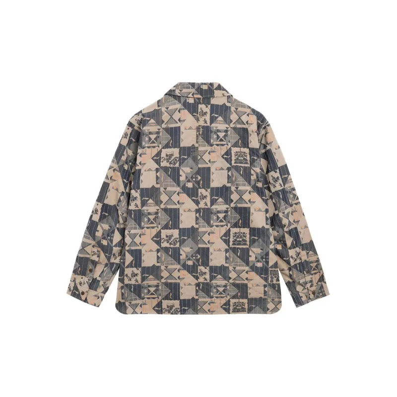 LiNing Jacket Men's Cassava Apricot Persimmon Orange Pattern-1