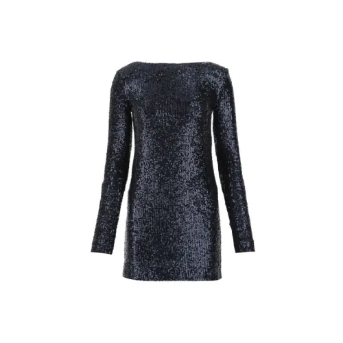 SAINT LAURENT Long-Sleeved Dresses Women's Blue