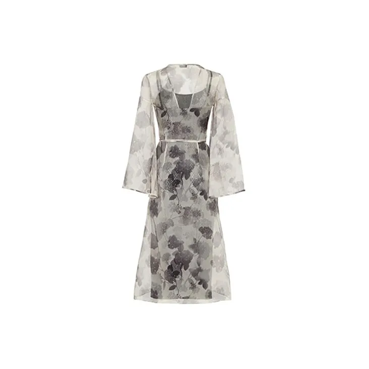 FENDI FW21 Long-Sleeved Dresses Women's Brown-1